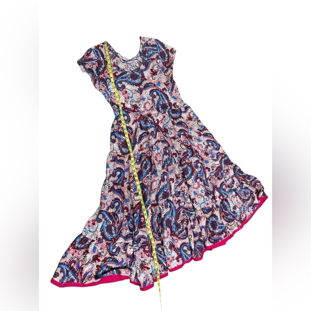 Soft Surroundings Size L Kara Paisley Maxi Dress Multicolor Boho Cottagecore - Picture 9 of 13